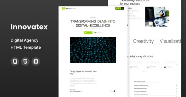 Innovatex – 数字代理 HTML 模板