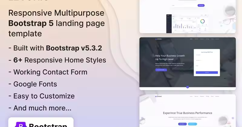 Levonic – Bootstrap 5 登陆页面模板