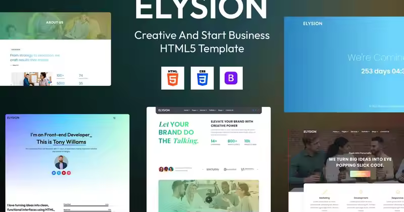 Elysion – 商业登陆页面 HTML5 模板
