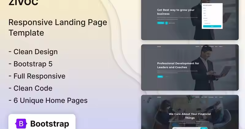 Zivoc – Bootstrap 5 登陆页面模板