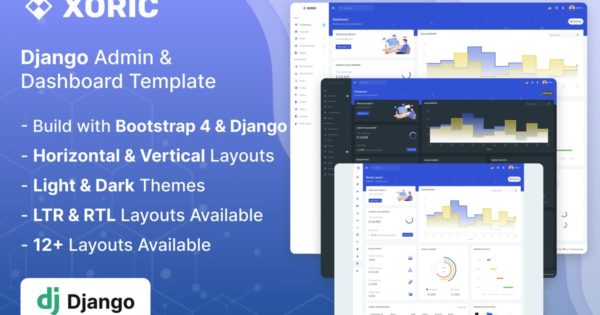 Xoric – Django 管理及仪表盘模板