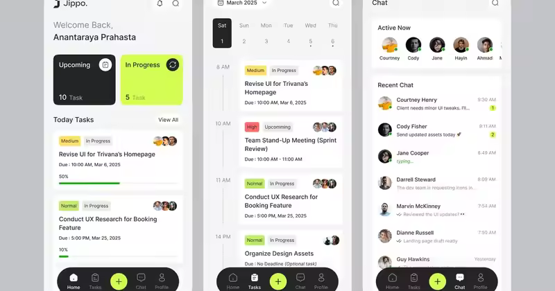 任务追踪器移动应用程序 UI 设计