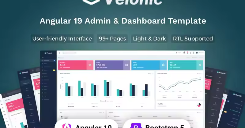 Velonic – Angular 管理和仪表板模板