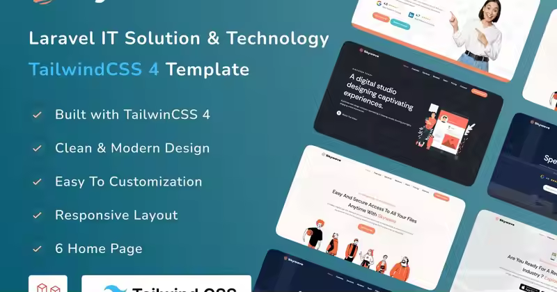 Skywave – Laravel 技术 Tailwind CSS 模板
