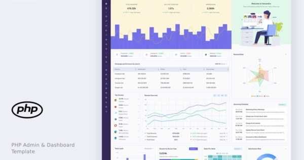 Vixon – PHP 管理和仪表板模板