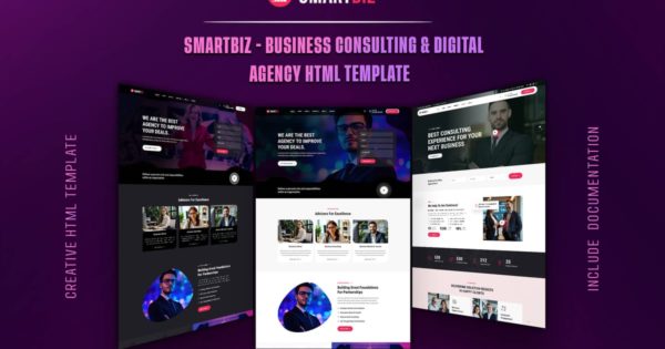 Smartbiz – 商业和数字代理 HTML 模板