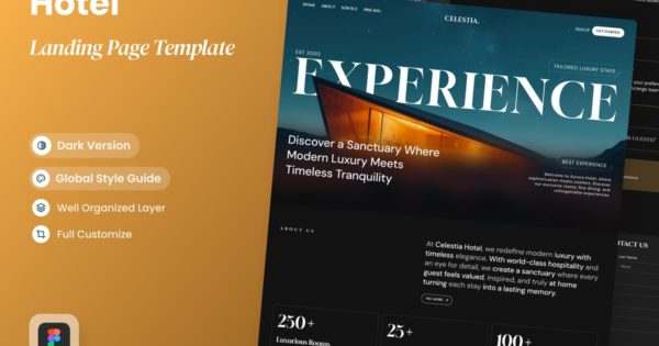 Celestia – Prestige 酒店登陆页面