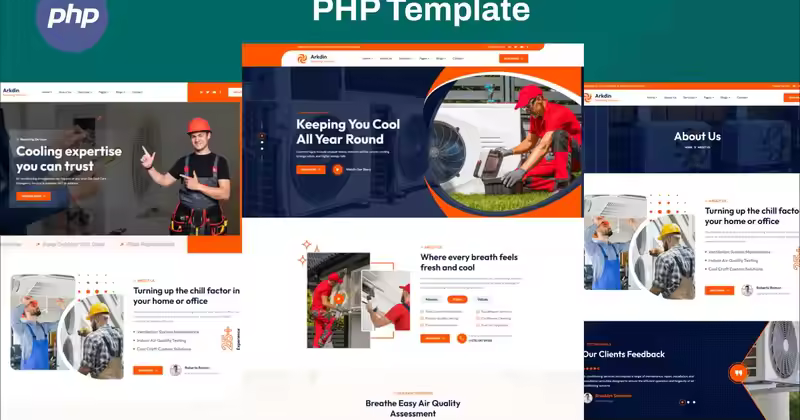 Arkdin – 空调服务 PHP 模板