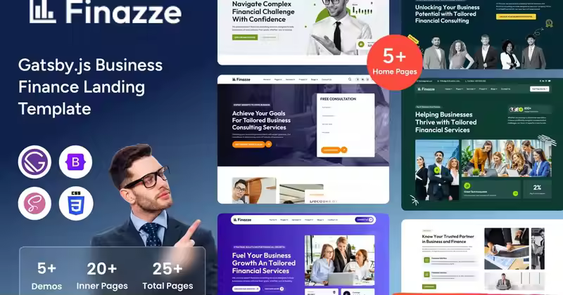 Finazze – Gatsby.js 商业和金融模板
