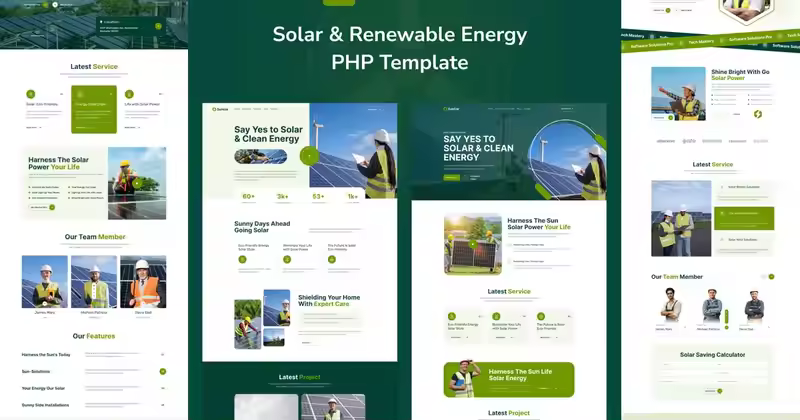 Suncor – 太阳能和可再生能源 PHP 模板
