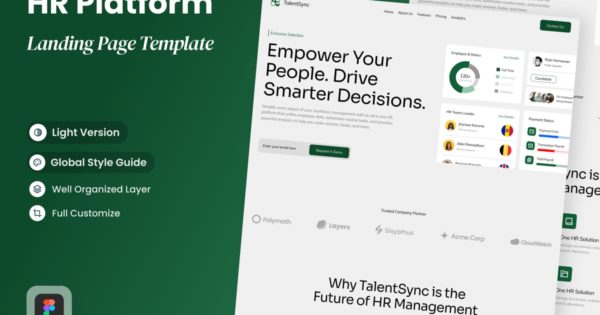 TalentSync – 人力资源平台登陆页面