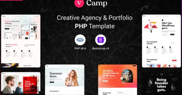 vCamp – 创意机构和作品集 PHP 模板