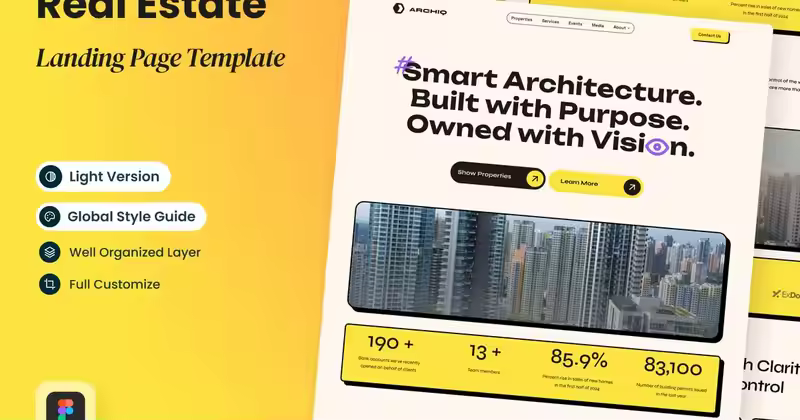 Archiq – 房地产登陆页面
