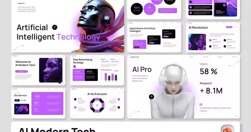 人工智能现代科技 PowerPoint 演示模板