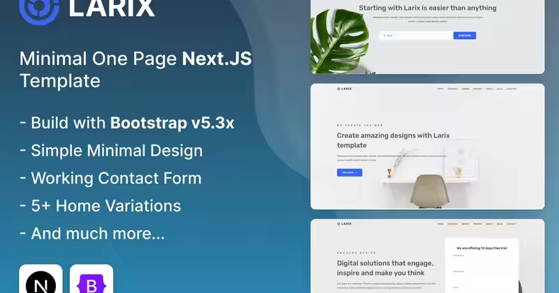 Larix – Next.Js 登陆页面模板