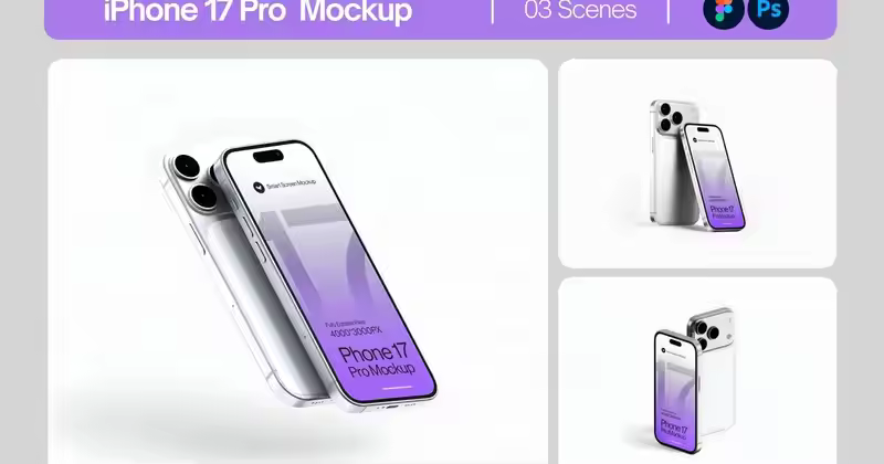 iPhone 17 Pro 智能手机屏幕模型套装